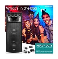 Pyle 1600W Heavy Duty 7 Way Pa Loud-speaker Cabinet