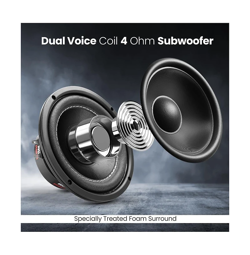 6.5'' 600 Watt Dual Voice Coil Subwoofer, 4 Ohm