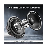 6.5'' 600 Watt Dual Voice Coil Subwoofer, 4 Ohm