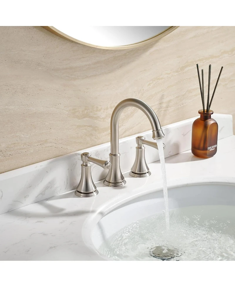 Sugift Bathroom Faucet, 8 Inch Widespread Bathroom Sink Faucet for Vanity