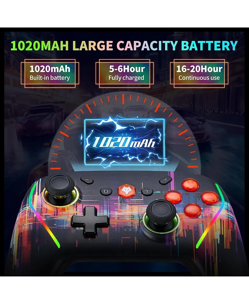 Nbcp Wireless Switch 2 Controller for Switch/Lite/Oled with Mouse Touch Back Buttons, Programmable, Turbo Function, 6-Axis Gyro, Wake