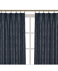 Kate Aurora 2 Pack Windsor Pinch Pleat/Rod Pocket/Back Tab Quatrefoil Window Curtain Panels