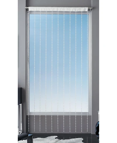Kate Aurora Luxurious Jaeger Rod Pocket Acrylic Beaded Single Window Curtain Panel