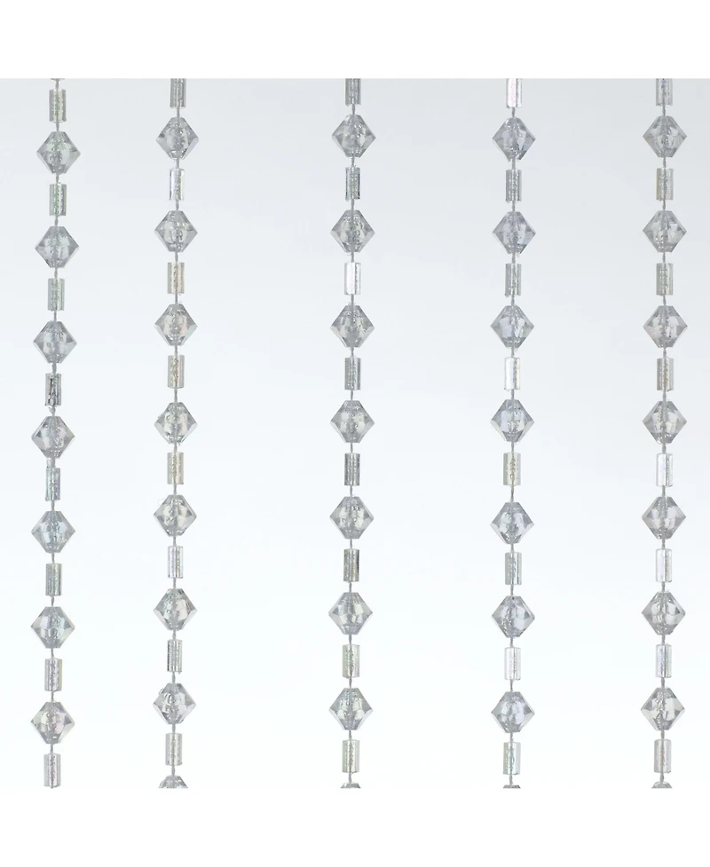 Kate Aurora Luxurious Jaeger Rod Pocket Acrylic Beaded Single Window Curtain Panel