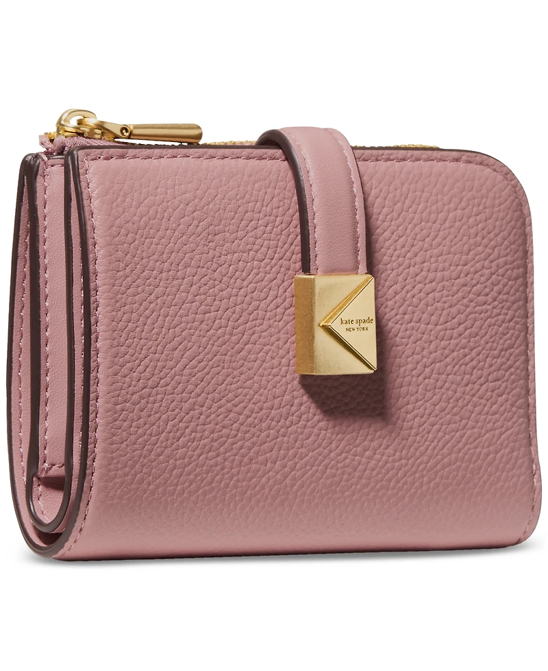 kate spade new york Deco Pebbled Leather Small Compact Wallet