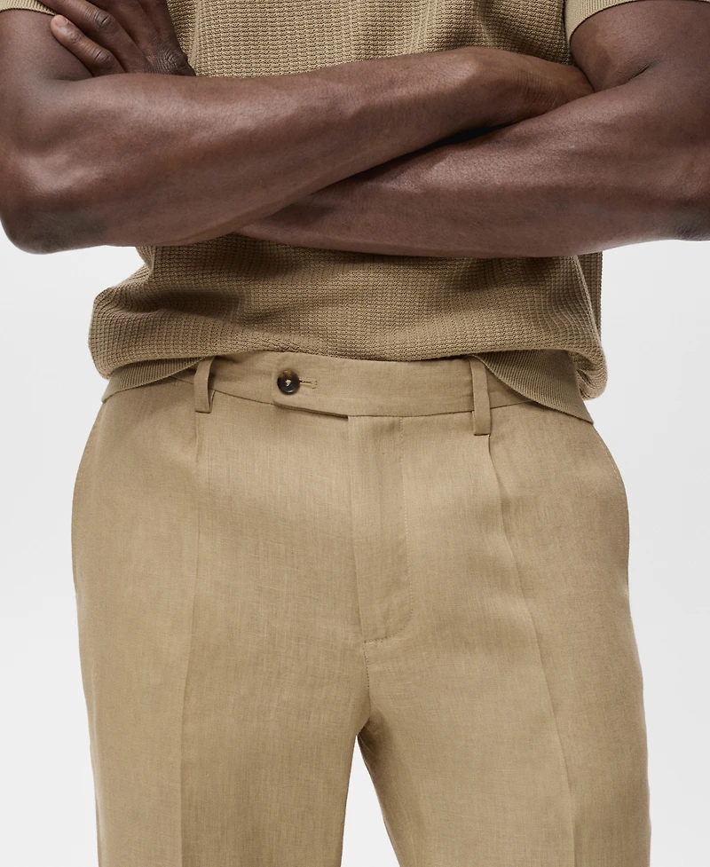 Mango Men's Slim-Fit Linen Pants