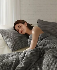 Woolrich Lyon Waffle Washed 3-Pc. Duvet Cover Set, King/California King