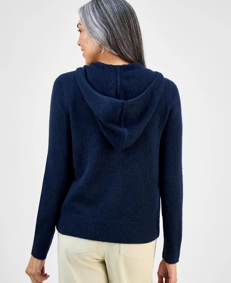 Style & Co Petite Luxsoft Full-Zip Hoodie Sweater,, Macy's Exclusive