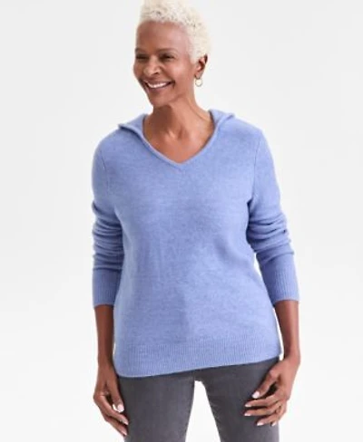 Style Co Womens Luxsoft Split Neck Hoodie Pxs 4x Macys Exclusive