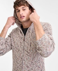 Sun + Stone Men's Long-Sleeve Marled Hooded Zip Sweater, Macy's Exclusive