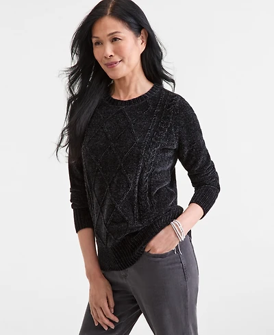 Style & Co Women's Chenille Crewneck Sweater, Macy's Exclusive