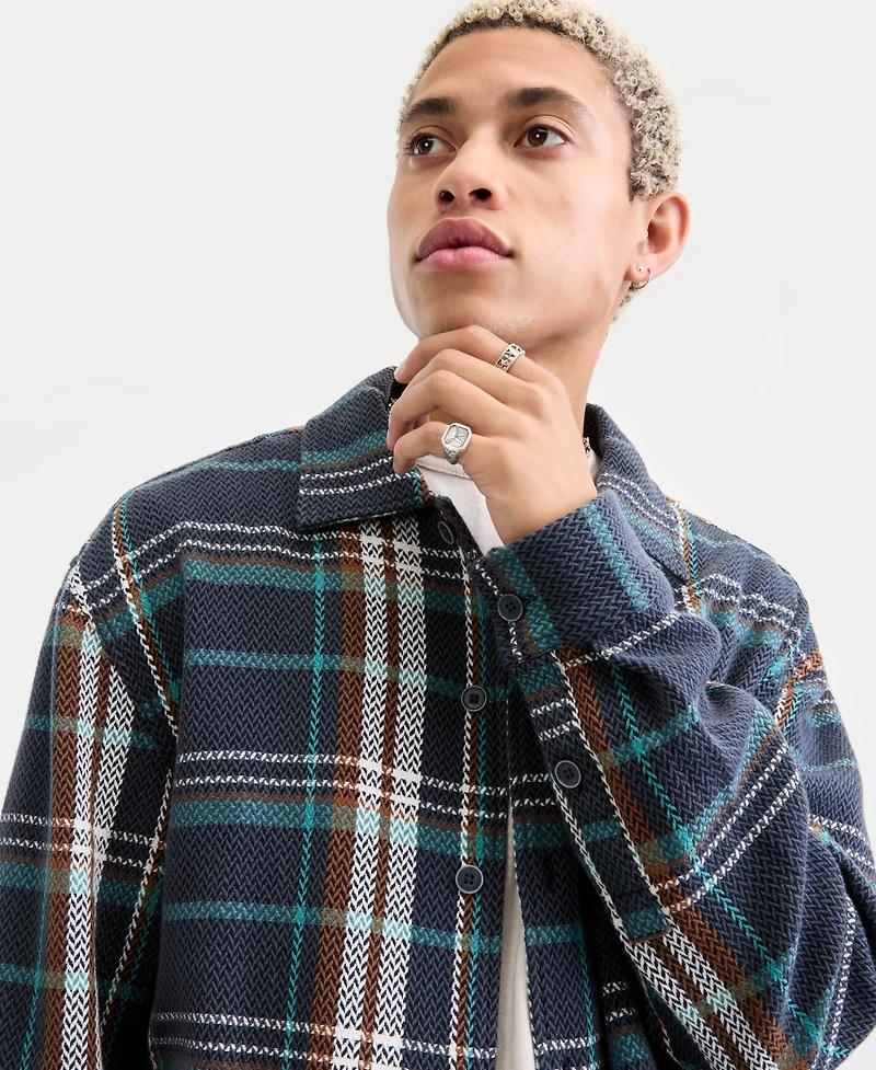 Sun + Stone Men's Swanson Long-Sleeve Cotton Over Shirt, Macy's Exclusive