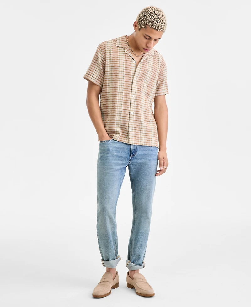 Sun + Stone Men's Short-Sleeve Cotton Driver Shirt, Macy's Exclusive