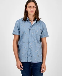 Sun + Stone Men's Floral-Print Short-Sleeve Shirt, Macy's Exclusive