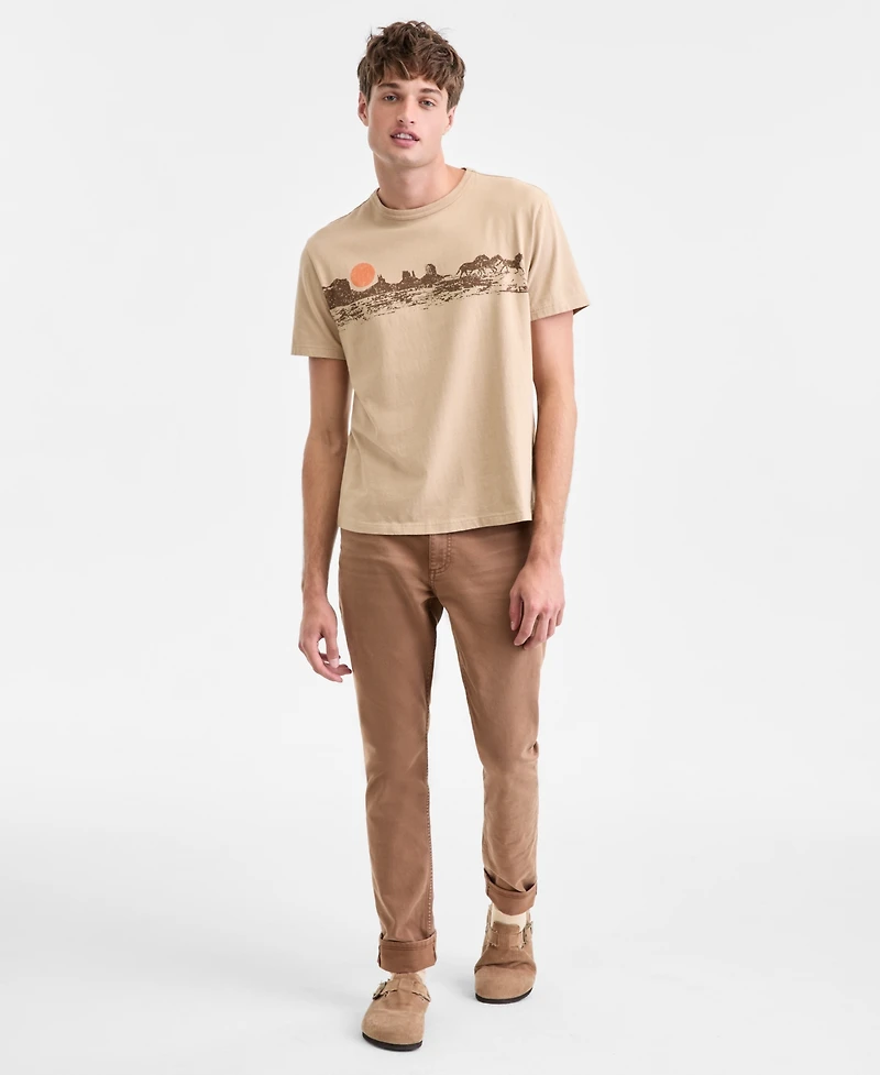 Sun + Stone Men's Short-Sleeve Mesa Stripe Graphic Cotton T-Shirt, Macy's Exclusive