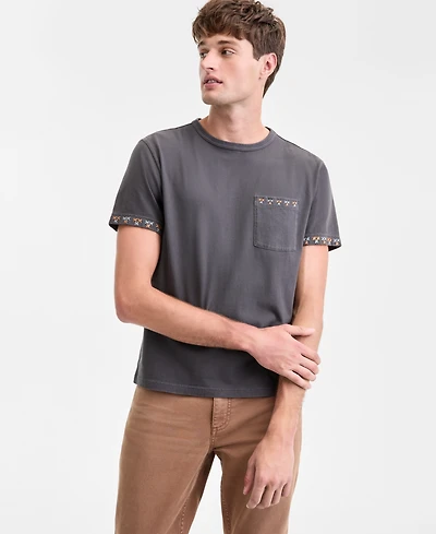 Sun + Stone Men's Short-Sleeve Stitch Pocket Cotton T-Shirt, Macy's Exclusive