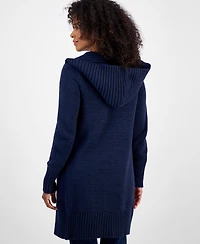 Style & Co Women's Hooded Open-Front Cardigan, Macy's Exclusive
