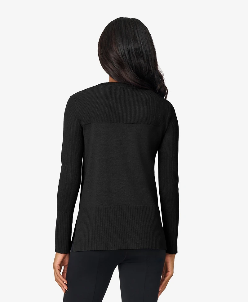 Melissa Paige Women's Boat Neck Ribbed Sweater