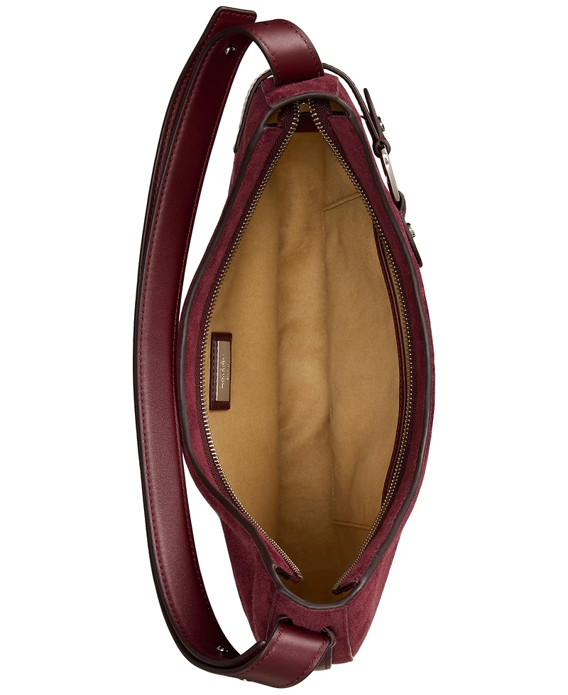 Lauren Ralph Suede Medium Tasha Shoulder Bag