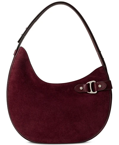 Lauren Ralph Suede Medium Tasha Shoulder Bag