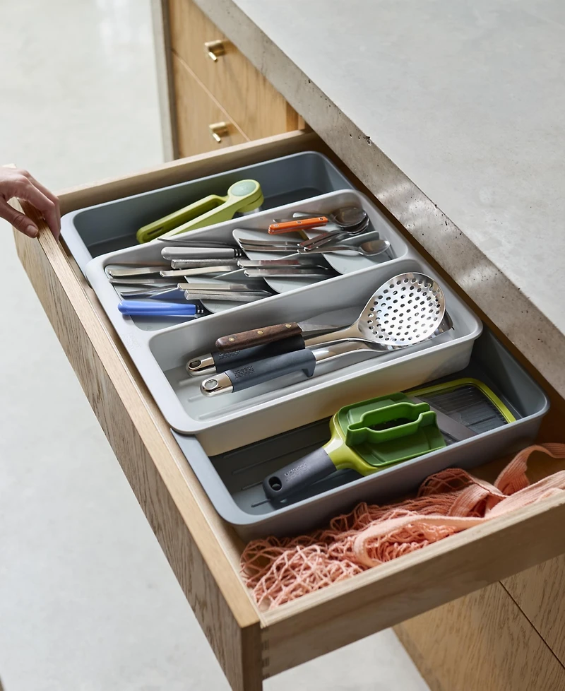 Joseph Joseph Drawer Store Expanding Tiered Cutlery, Utensil and Gadget Organizer, 16" x 13"
