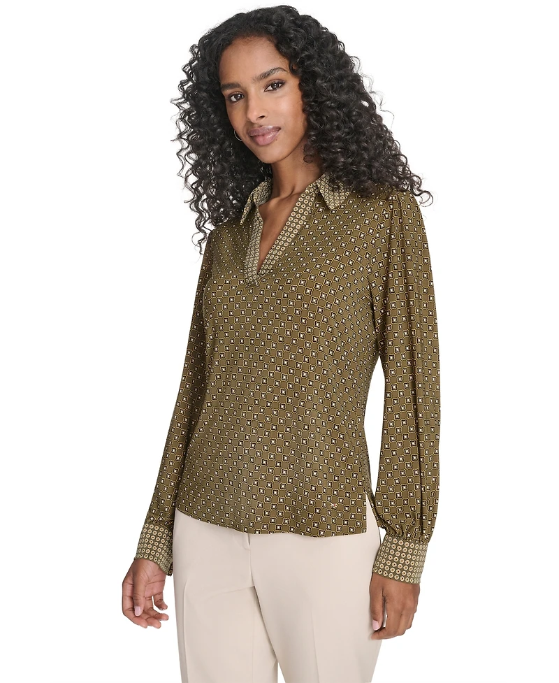 Tommy Hilfiger Women's Foulard Johnn Collar Top