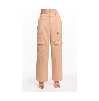 The Noli Shop Women's Milan Satin Cargo Pant