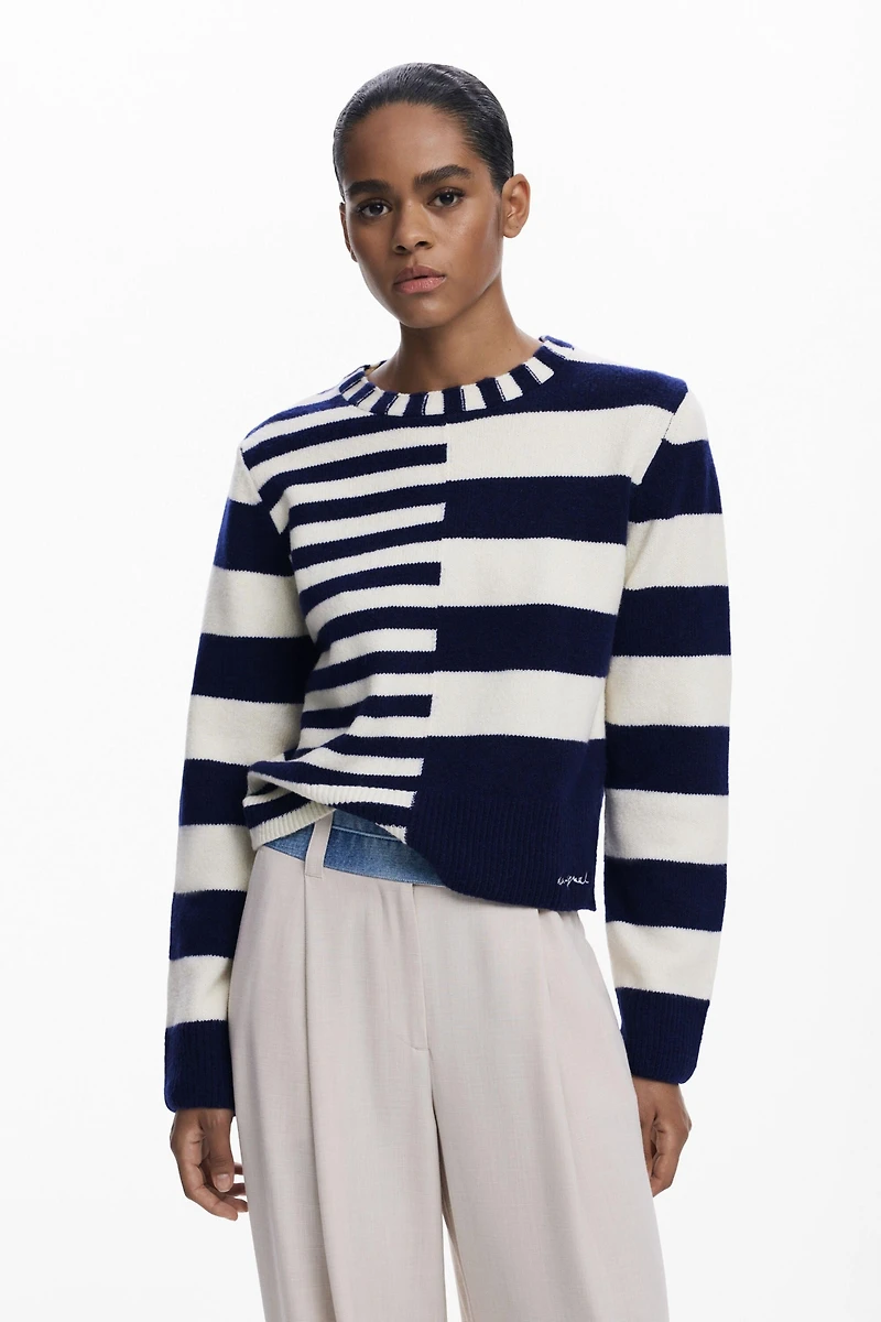 Desigual Women's Combined striped sweater