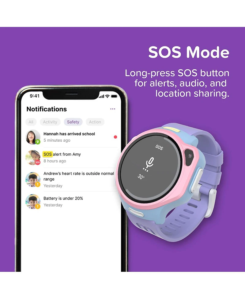 myFirst Fone R2 Kids Smartwatch with eSIM, Amoled 1.3'', Video Calls, Messaging, Gps, Sos, School Mode