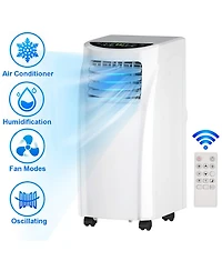 Gymax 8000BTU 3-in 1 Portable Air Conditioner Cooler Fan Dehumidifier Ashrae w/ Wheels
