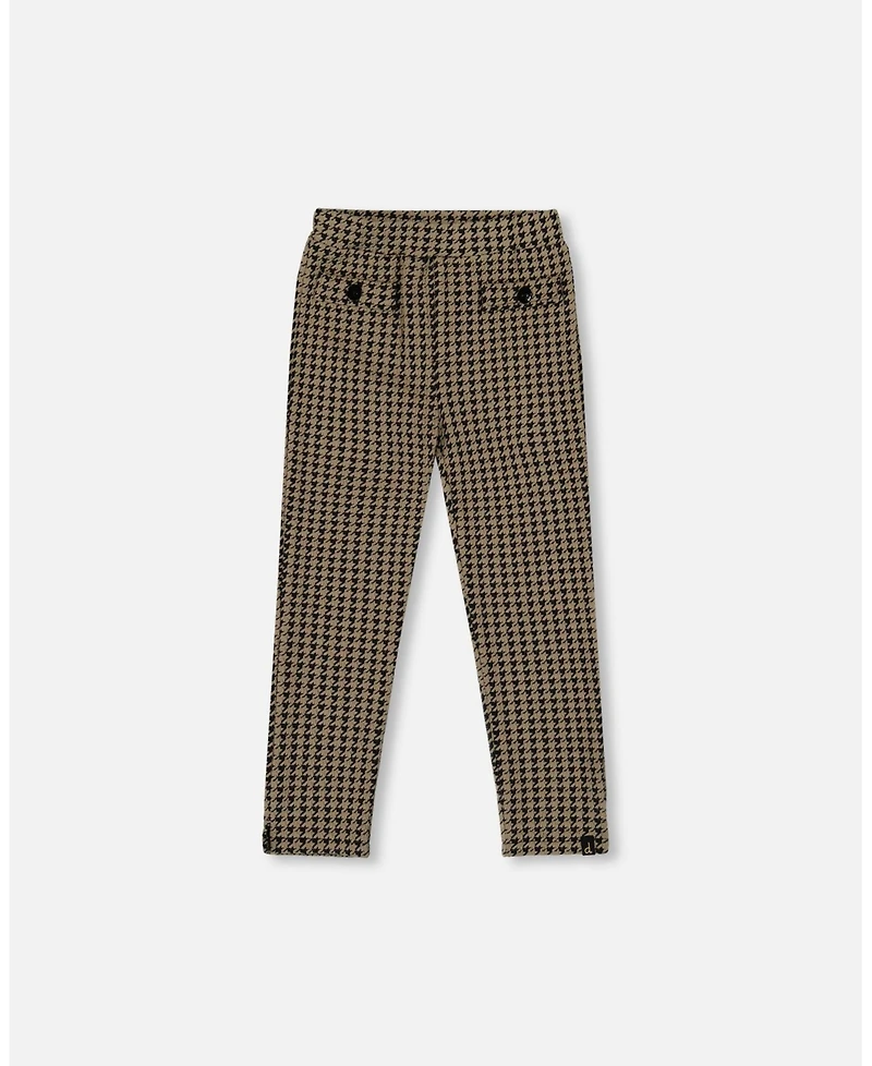 Deux par Girl Jacquard Knit Pant with Welt Pocket - Child