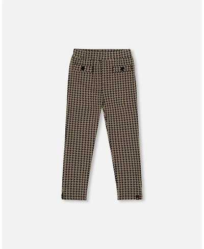 Deux par Girl Jacquard Knit Pant with Welt Pocket - Child