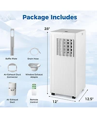 Gymax 10000 Btu 4-in-1 Portable Air Conditioner Standing Air Cooler w/ Fan & Dehumidifier