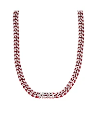 Diesel Men's Red Stainless Steel Choker Necklace