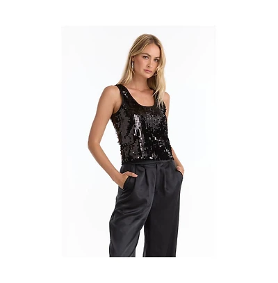 The Noli Shop Women's Sophia Sequin Tank