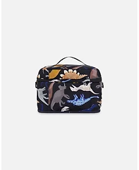Deux par Deux Boy Lunch Box Black Dinosaur Print - Toddler|Child