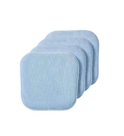 GoodGram Non Slip Chenille Premium Memory Foam Chair Cushions (4 Pack) - 16 in. W x 16 in. L