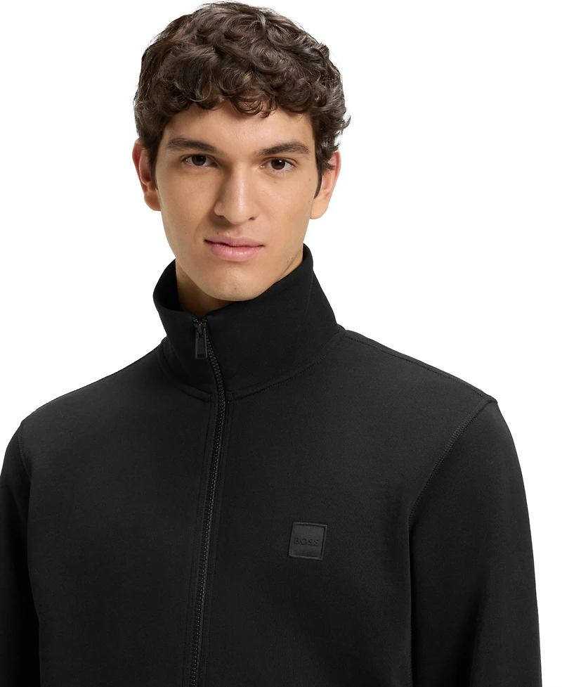 Boss by Hugo Men's Logo Badge Zip-Up Sweatshirt