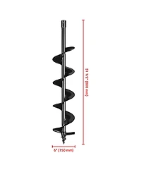 Yescom 6" Earth Auger Drill Bit Bulb Planter Tool for Planting Flower Fence Post Umbrella Hole Digger Gardening Project