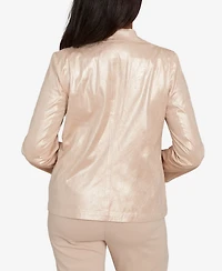 Alfred Dunner Women's Urban Legend Faux Suede Shimmer Jacket