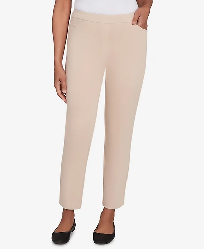 Alfred Dunner Women's Urban Legend Fitted Twill Medium Length Pants