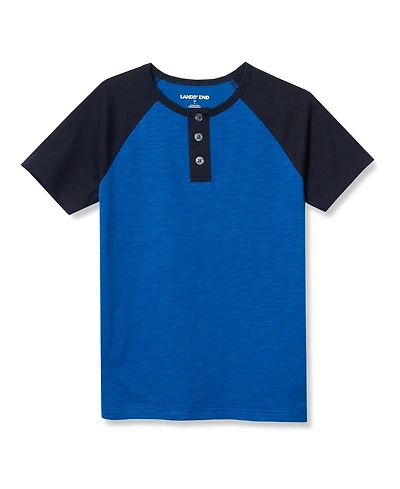 Lands' End Boys Short Sleeve Henley Tee