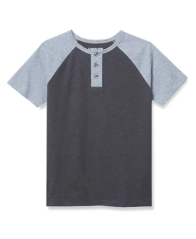 Lands' End Boys Short Sleeve Henley Tee