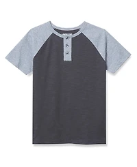 Lands' End Boys Short Sleeve Henley Tee