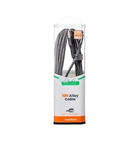 Ventev Alloy Usb A to Usb C High Speed Ultradurable 10 Foot Cable-Silver