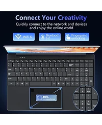Memozuoix 15.6" Laptop Intel N100, 16GB Ram, 1TB Ssd, Windows 11 Work Computer, Fingerprint Reader, Backlit Keyboard