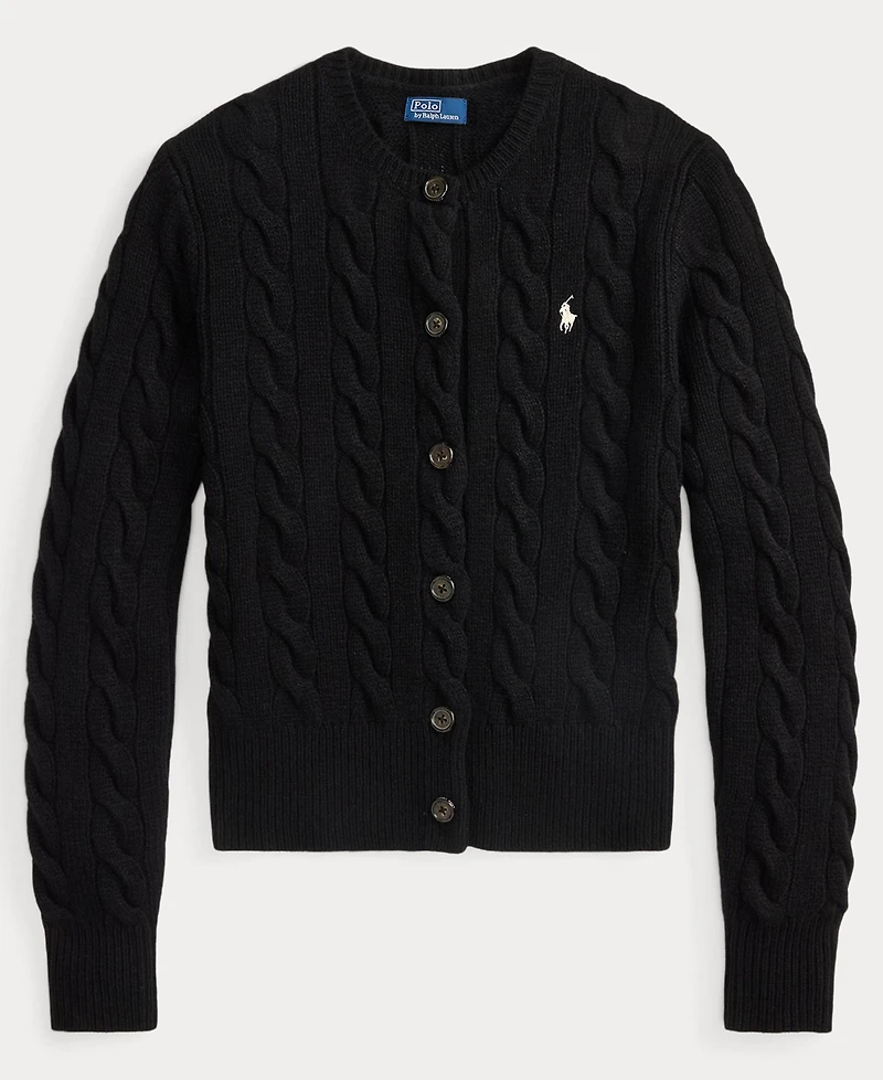 Polo Ralph Lauren Women's Cable-Knit Wool-Cashmere Cardigan Sweater