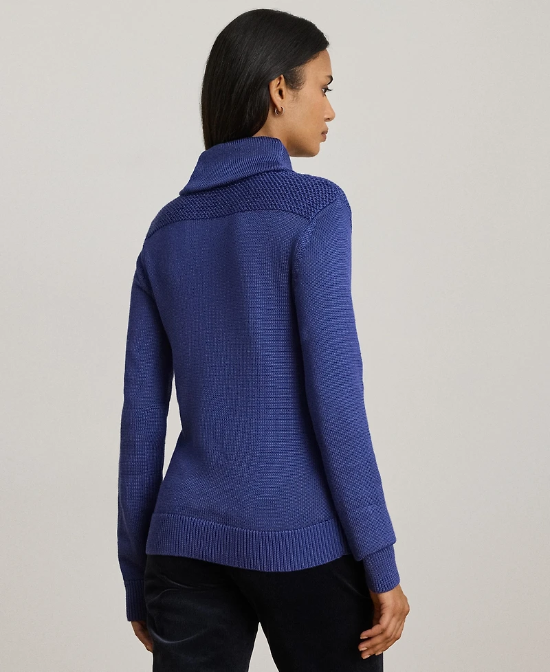 Lauren Ralph Women's Sabree Long Sleeve Buckle-Trim Sweater