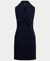 Lauren Ralph Women's Double-Breasted Crepe Sleeveless Dress