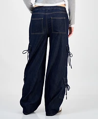Vanilla Star Juniors' Tie-Side Cargo Jeans